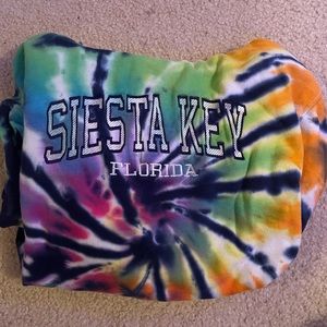 Siesta Key Rainbow Sweatshirt with strings and hoodie